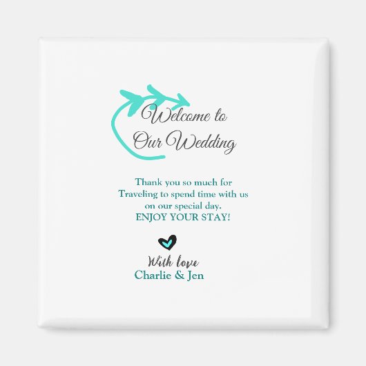 Wedding Destination Celebration welkom reizen Magneet (Voorkant)