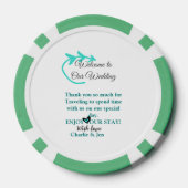 Wedding Destination Celebration welkom reizen Poker Chips (Achterkant)