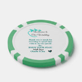 Wedding Destination Celebration welkom reizen Poker Chips (Enkel)