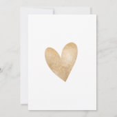 Wedding Destination Gold Wereldkaart Heart Invitat Kaart (Achterkant)