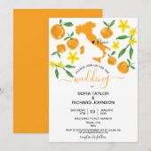 Wedding Destination Italy Sinaasappel Kaart (Voorkant / Achterkant)