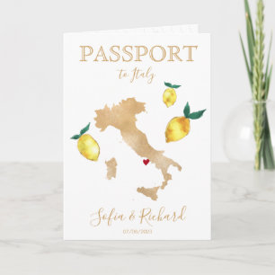 Wedding Destination Passport Gold Capri Italië