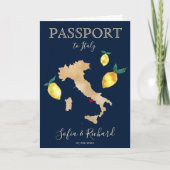 Wedding Destination Passport Gold Capri Italië (Voorkant)