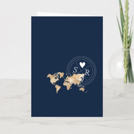 Wedding Destination Passport Gold Map Italië (Achterkant)