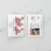 Wedding Destination Passport Gold Weltkarte (Binnen)
