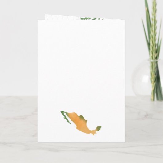 Wedding Destination Passport Mexico Map Waterverf (Achterkant)