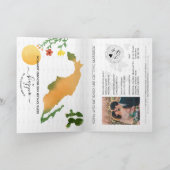 Wedding Destination Passport Mexico Map Waterverf (Binnen)