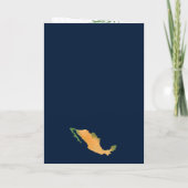 Wedding Destination Passport Mexico Map Waterverf (Achterkant)