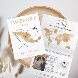 Wedding Destination Passport Mexico-Wereldkaart