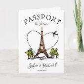 Wedding Destination Passport Paris France Eiffel (Voorkant)