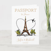Wedding Destination Passport Paris France Eiffel (Voorkant)