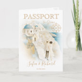 Wedding Destination Passport Santorini Griekenland (Voorkant)