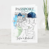 Wedding Destination Passport Santorini Griekenland (Voorkant)
