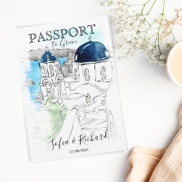 Wedding Destination Passport Santorini Griekenland