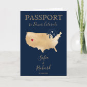 Wedding Destination Passport US Map Colorado (Voorkant)