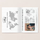 Wedding Destination Passport Wereldkaart Mexico Fo Folie Kaarten (Binnen)