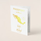Wedding Destination Passport Wereldkaart Mexico Fo Folie Kaarten (Voorkant)
