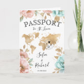 Wedding Destination Passport Wereldkaart St. Lucia (Voorkant)