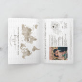 Wedding Destination Passport Wereldkaart Travel In (Binnen)