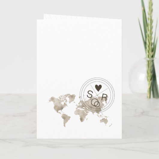 Wedding Destination Passport Wereldkaart Travel In (Achterkant)