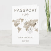 Wedding Destination Passport Wereldkaart Travel In (Voorkant)