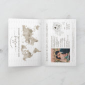 Wedding Destination Passport Wereldkaart Travel In (Binnen)