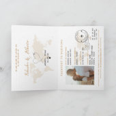 Wedding Destination Passport Wereldkaart Uitnodigi (Binnen)