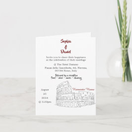 Wedding Destination - Rome, uitnodiging van Italië