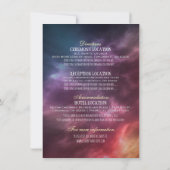 Wedding Detail Enclosure Star Nebula Constellation Kaart (Achterkant)