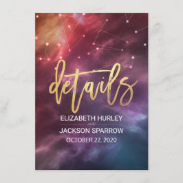 Wedding Detail Enclosure Star Nebula Constellation Kaart