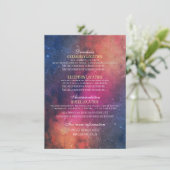 Wedding Detail - prachtige Star Nebula-constellati Kaart (Staand voorkant)