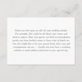 Wedding Details Burgundy Rose Watercolor Informatiekaartje (Achterkant)