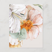 Wedding Details Card | Blush Peach Floral Informatiekaartje (Achterkant)