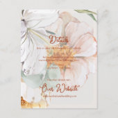 Wedding Details Card | Blush Peach Floral Informatiekaartje (Voorkant)