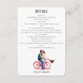 Wedding Details Card Romantic Bicycle Theme Informatiekaartje (Voorkant)