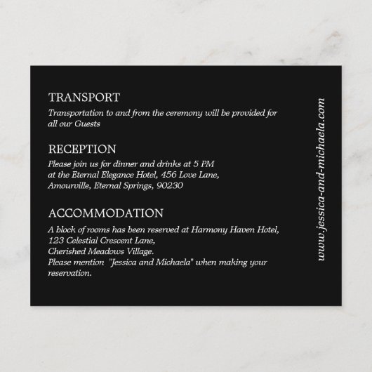 🌈❤️Wedding DETAILS Hart van de Trots bruiloft Informatiekaartje (Achterkant)