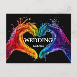 🌈❤️Wedding DETAILS Hart van de Trots bruiloft Informatiekaartje