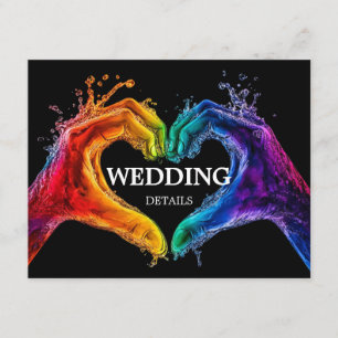 🌈❤️Wedding DETAILS Hart van de Trots bruiloft Informatiekaartje