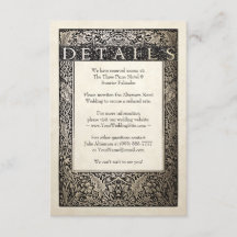 Wedding Details Kaart | Champagne Ivy Collectie