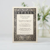 Wedding Details Kaart | Champagne Ivy Collectie (Staand voorkant)