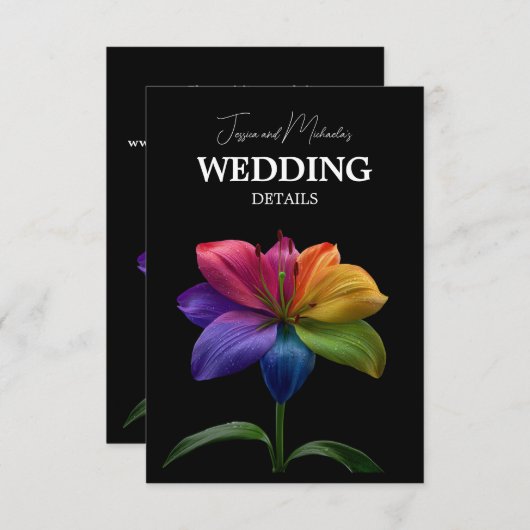 🌈 Wedding Details QR code  Informatiekaartje (Voorkant / Achterkant)