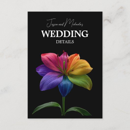 🌈 Wedding Details QR code  Informatiekaartje (Voorkant)
