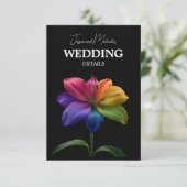 🌈 Wedding Details QR code  Informatiekaartje (Staand voorkant)