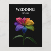 🌈 Wedding Details Technicolor Love Informatiekaartje (Voorkant)
