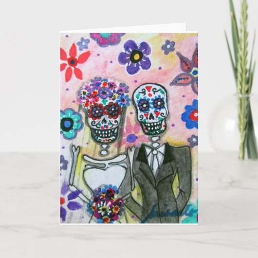 Wedding Dia DE los Muertos door Prisarts Kaart (Voorkant)