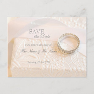 Wedding Diamonds Ring Save the Date Invitation Aankondigingskaart