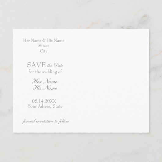 Wedding Diamonds Ring Save the Date Uitnodiging (Achterkant)