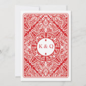 Wedding Diamonds Spelen Kaart King Queen Uitnodige (Achterkant)