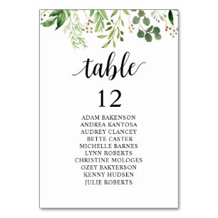 Wedding Dinner, gastzitje, Greenery Kaart