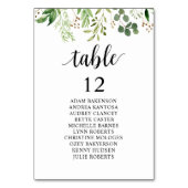 Wedding Dinner, gastzitje, Greenery Kaart (Voorkant)